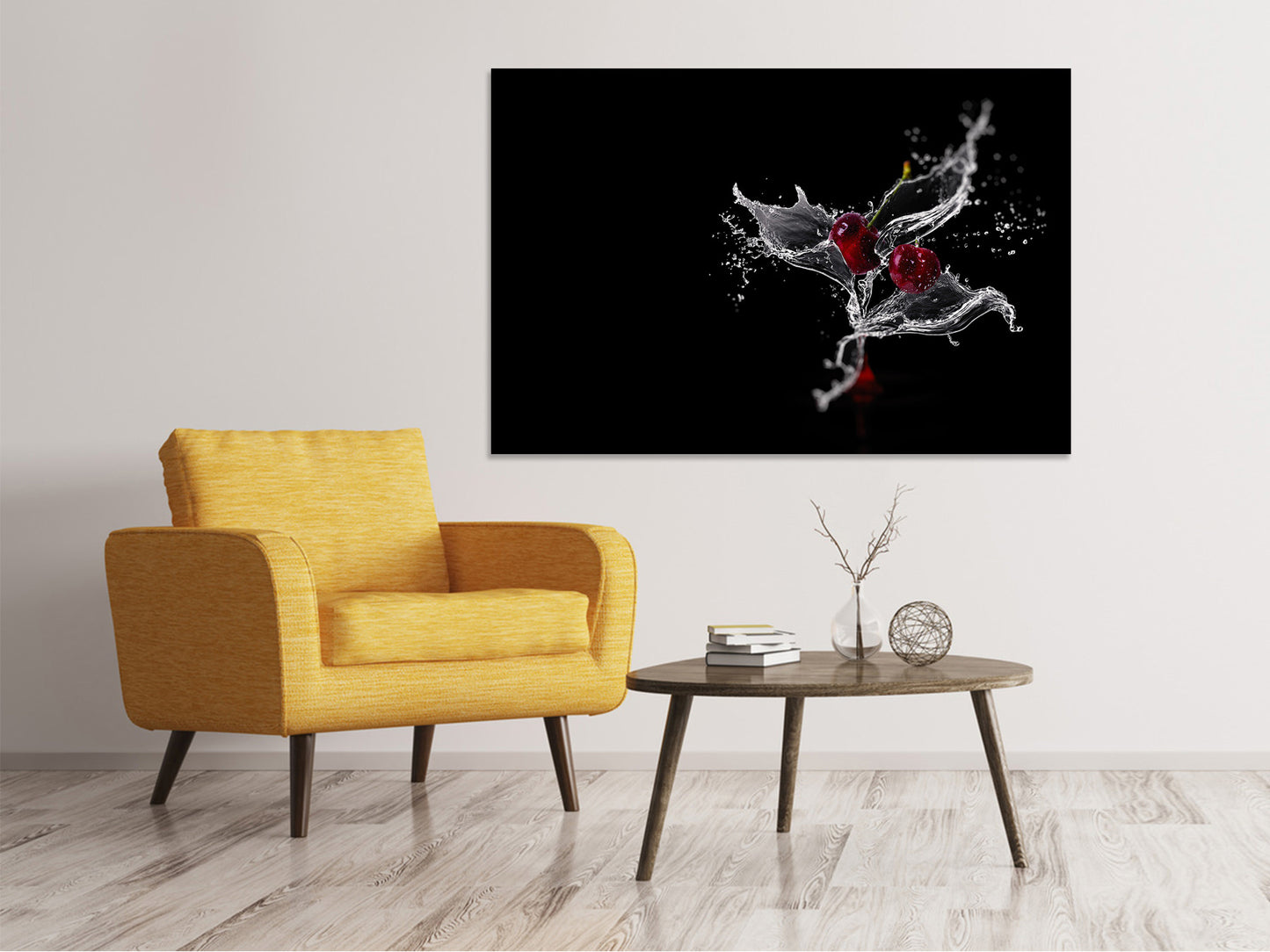 Leinwandbild Spritzige Kirschen