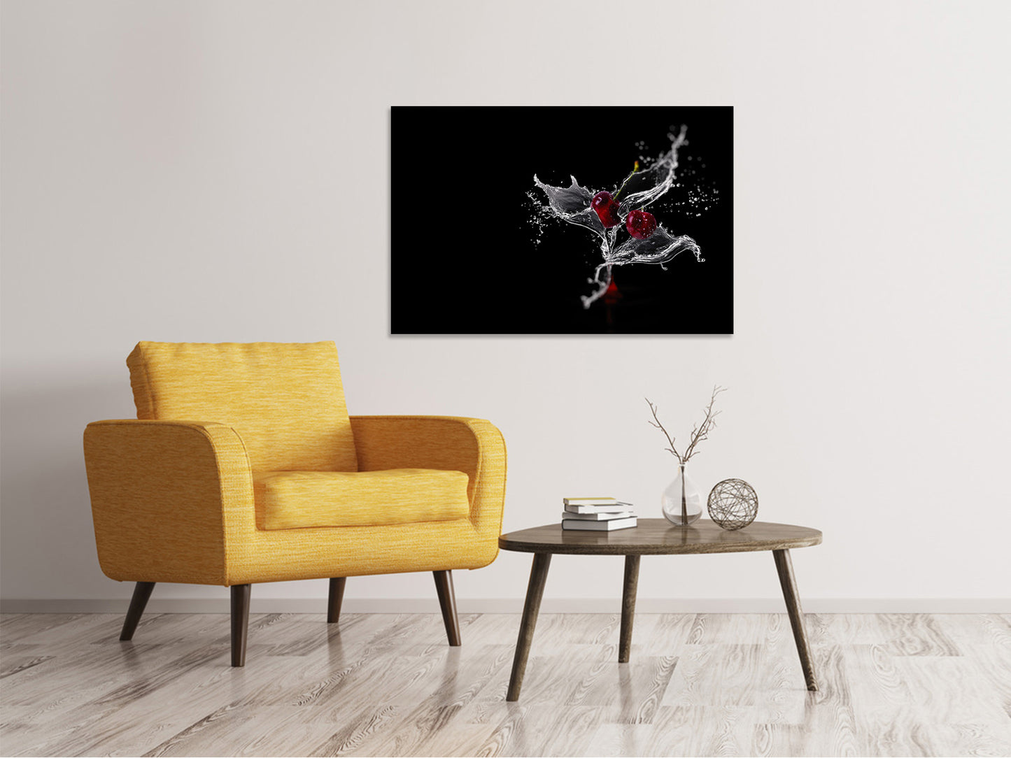 Leinwandbild Spritzige Kirschen