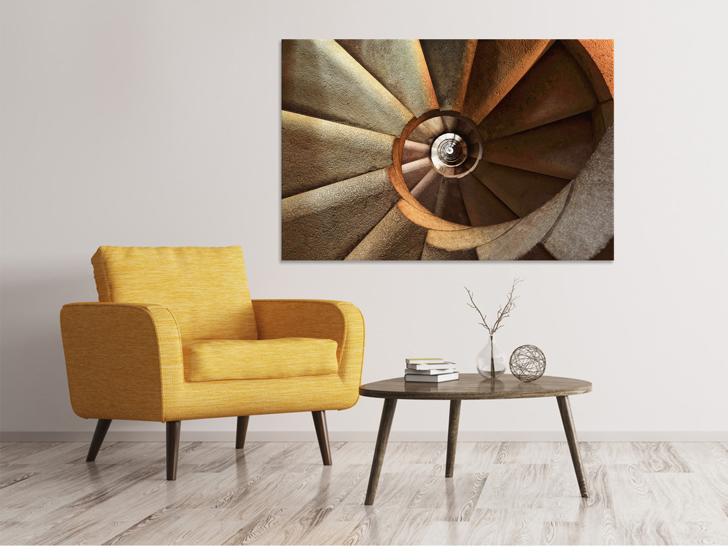 Leinwandbild Imposantes Treppenhaus