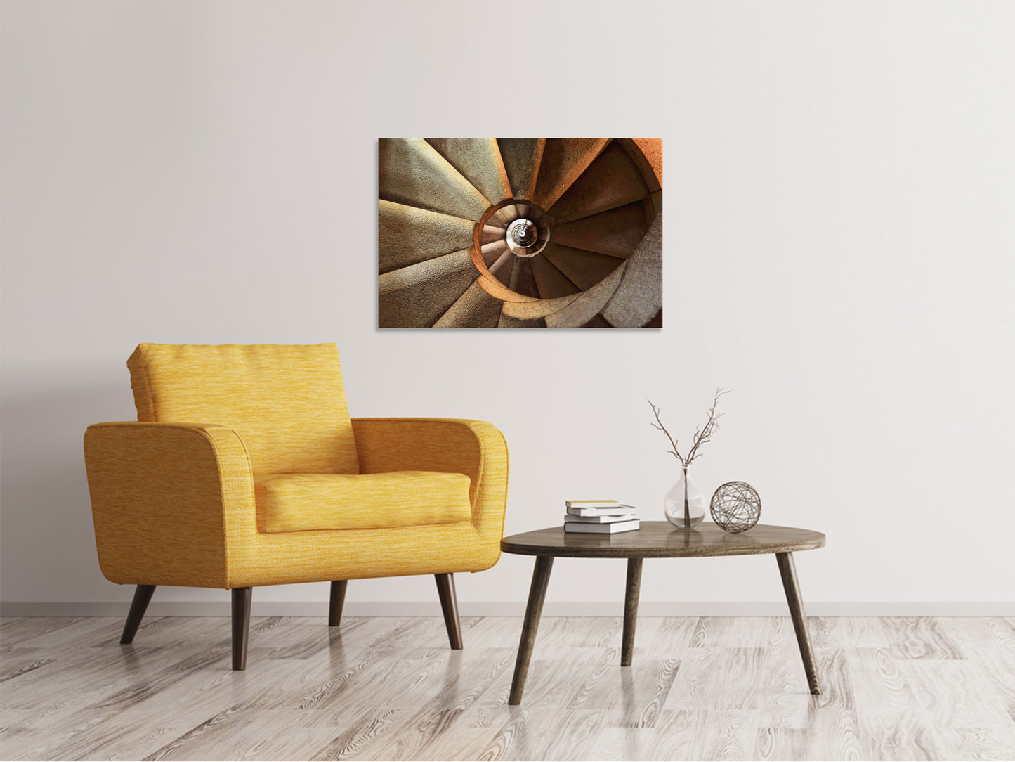 Leinwandbild Imposantes Treppenhaus