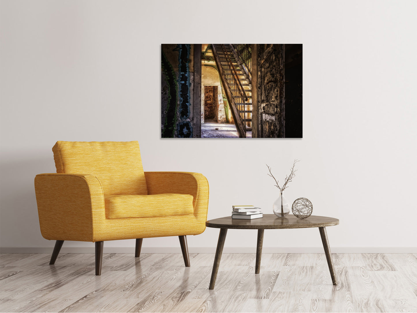 Leinwandbild Alte Treppe