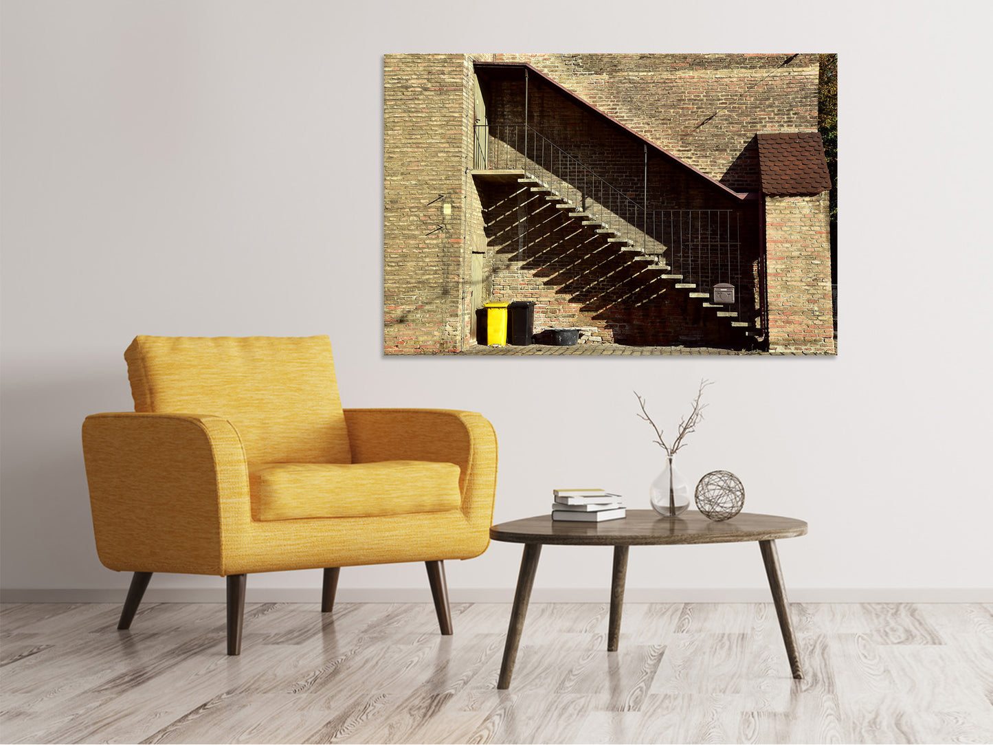 Leinwandbild Die Burg Treppe