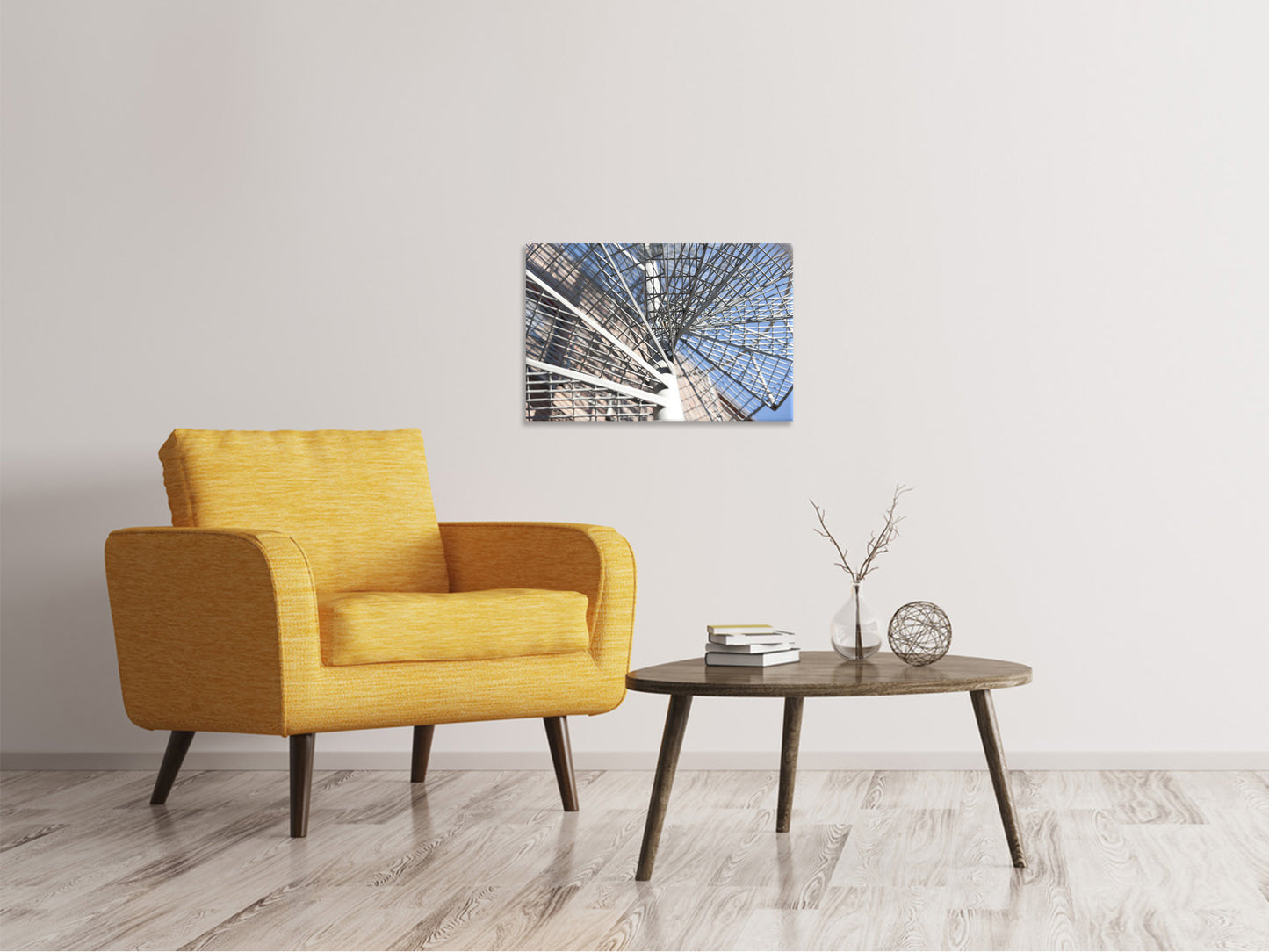 Leinwandbild Wendeltreppe aus Metall
