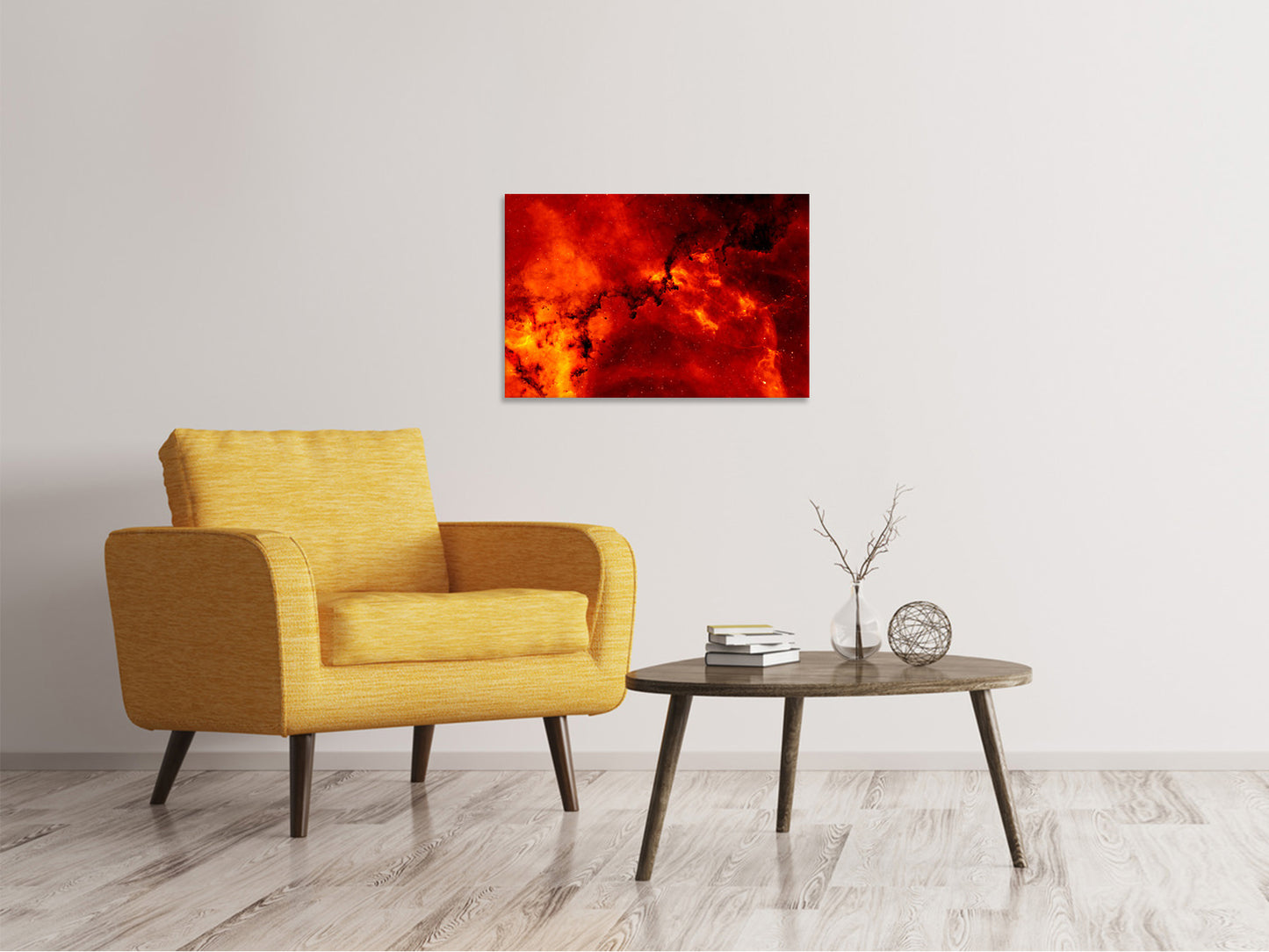 Leinwandbild Roter Sternenhimmel
