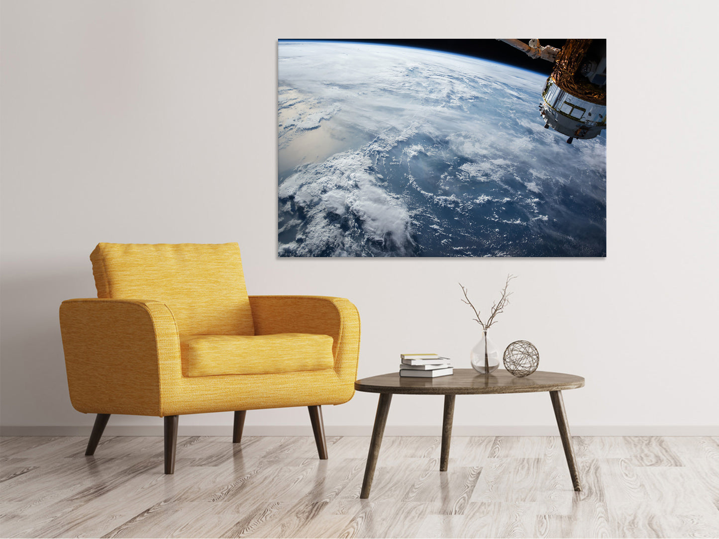 Leinwandbild Satelliten Bild