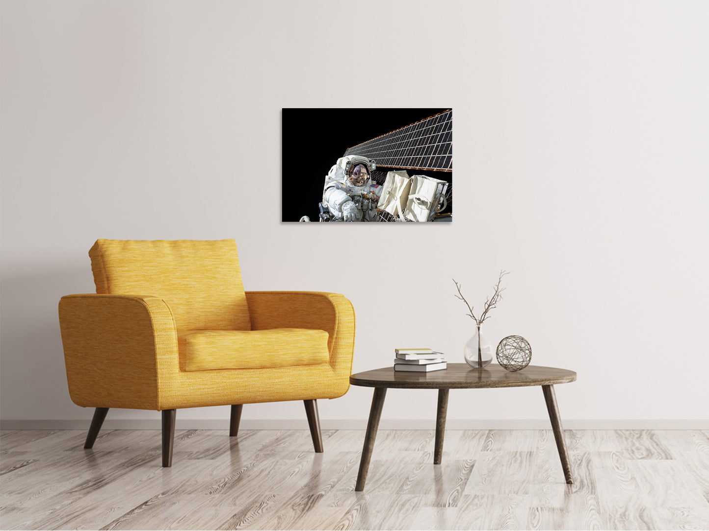 Leinwandbild Astronaut bei der Arbeit