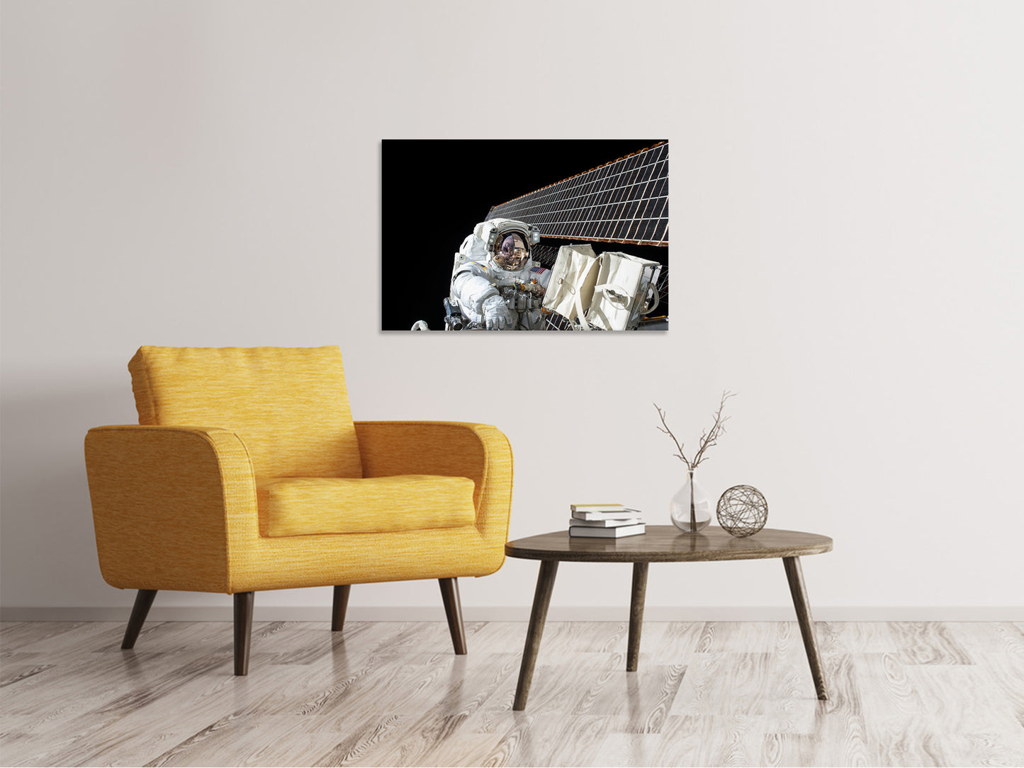 Leinwandbild Astronaut bei der Arbeit