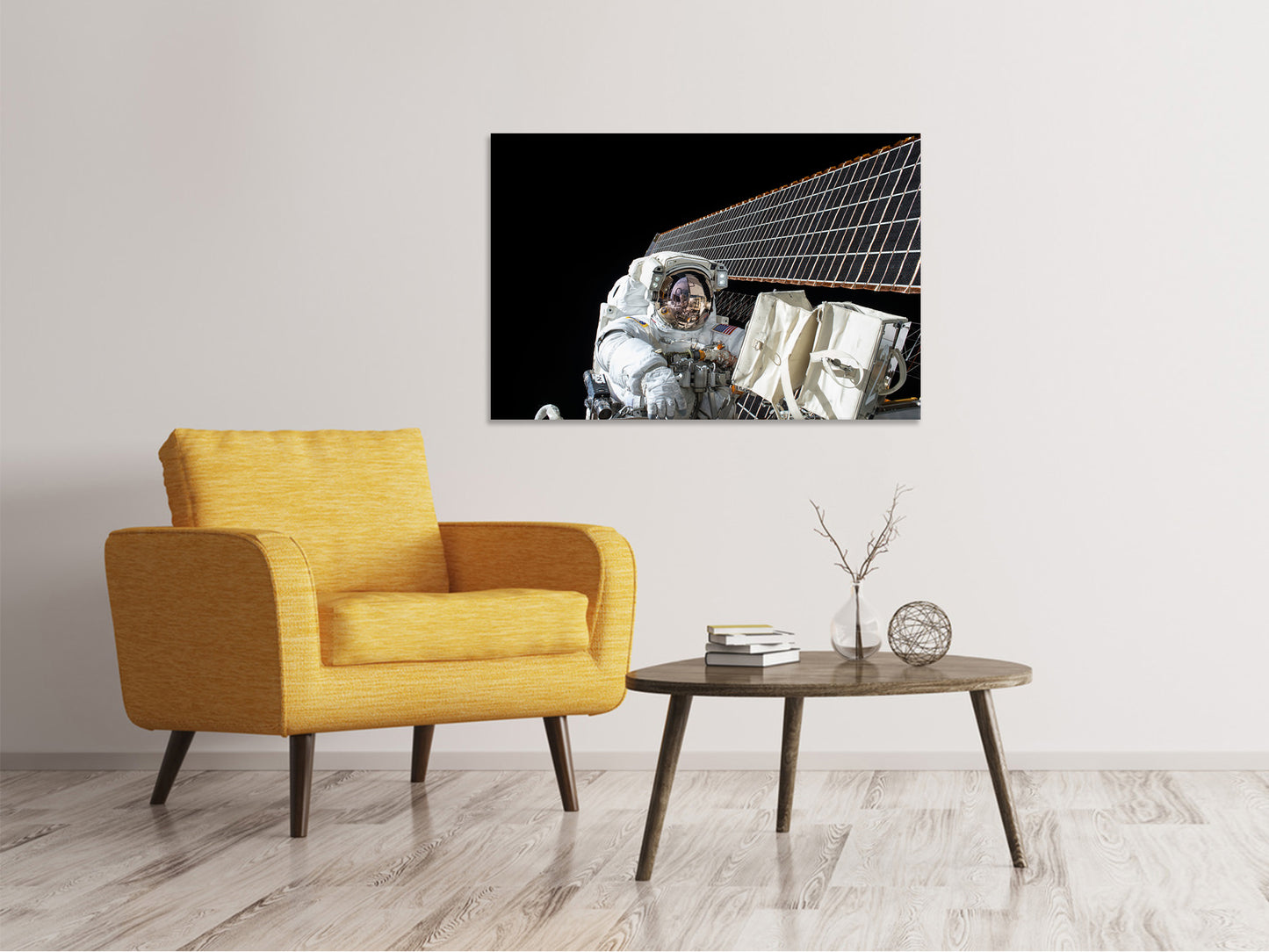 Leinwandbild Astronaut bei der Arbeit