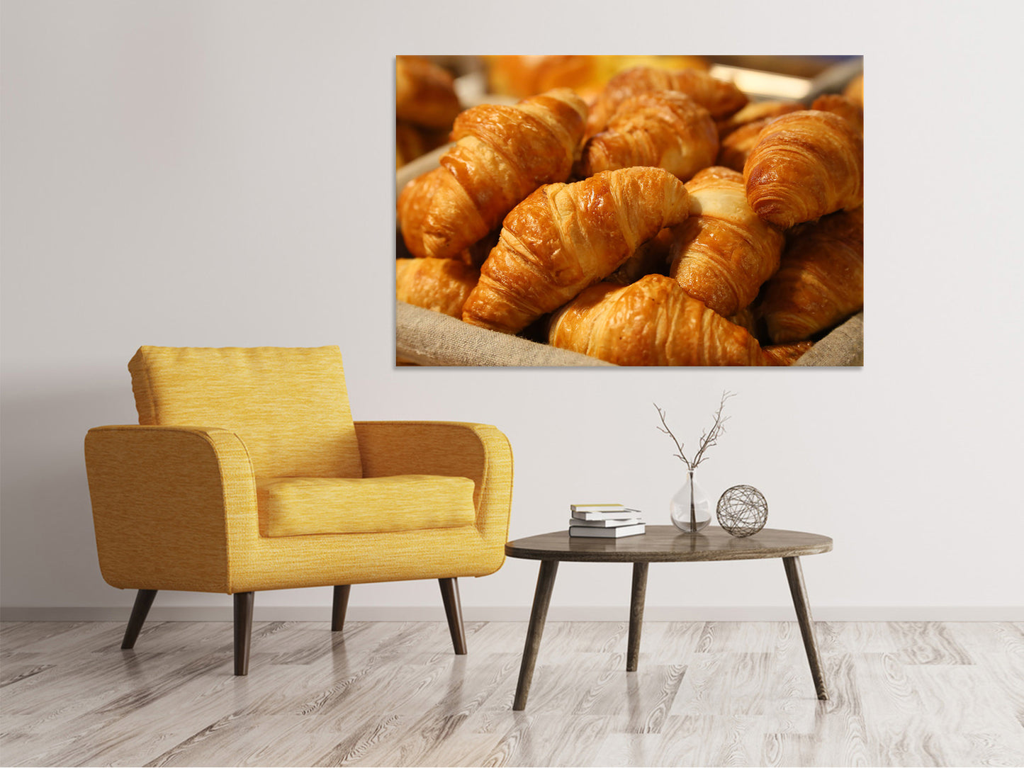 Leinwandbild Frische Croissants
