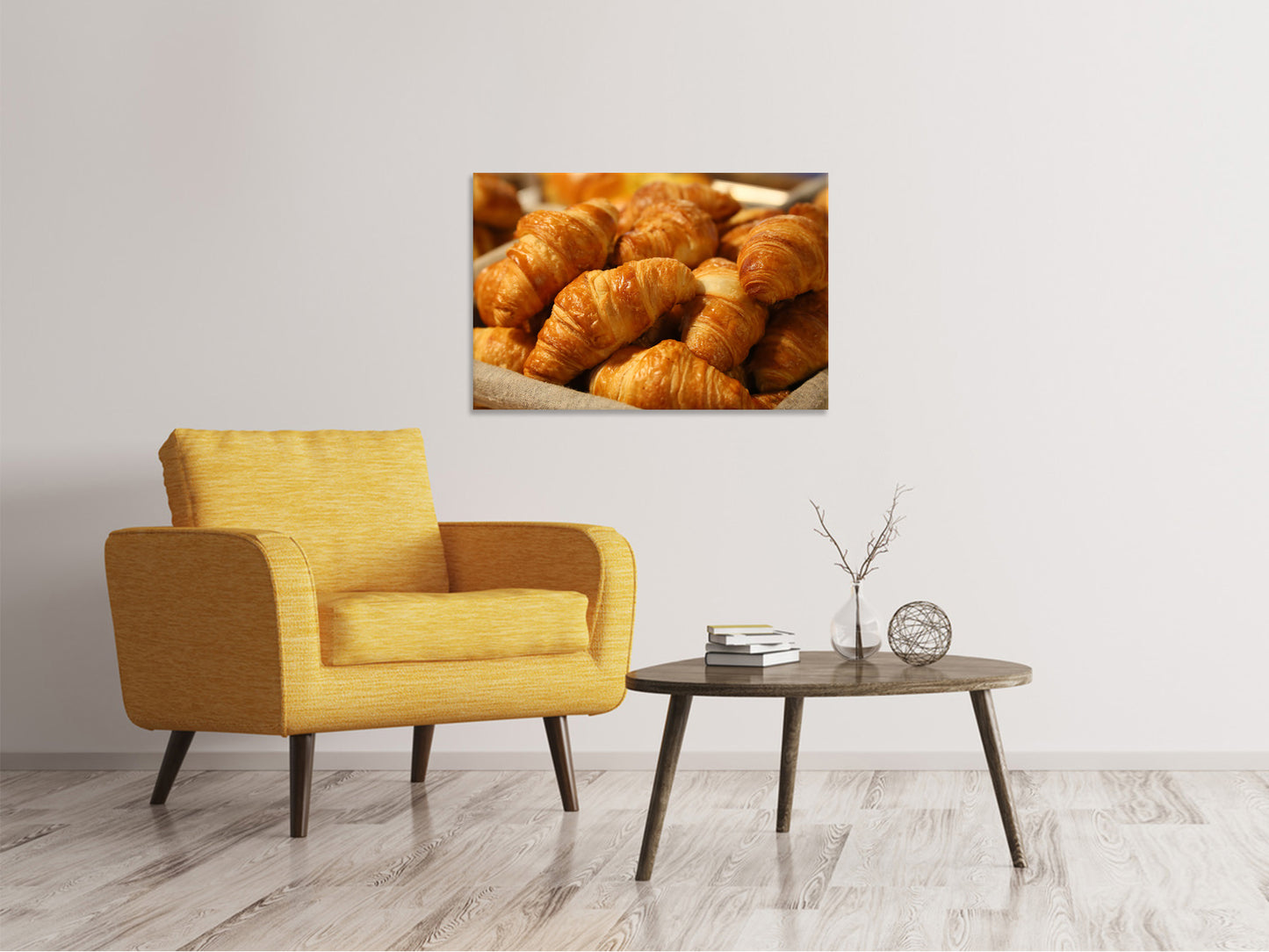 Leinwandbild Frische Croissants