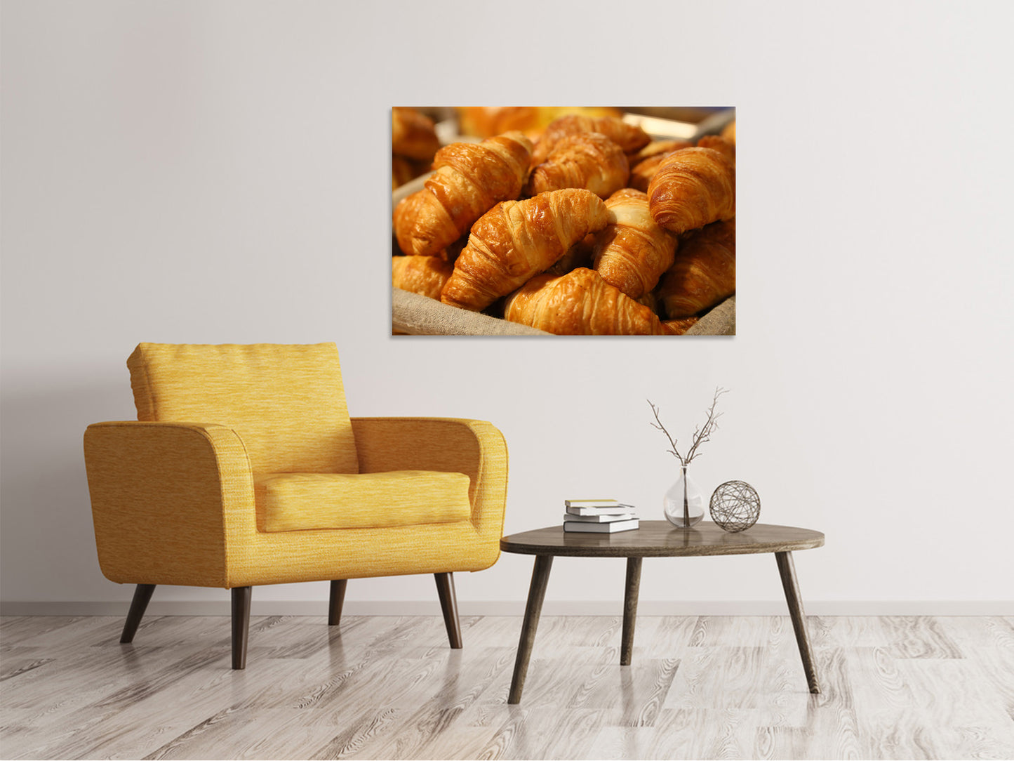 Leinwandbild Frische Croissants