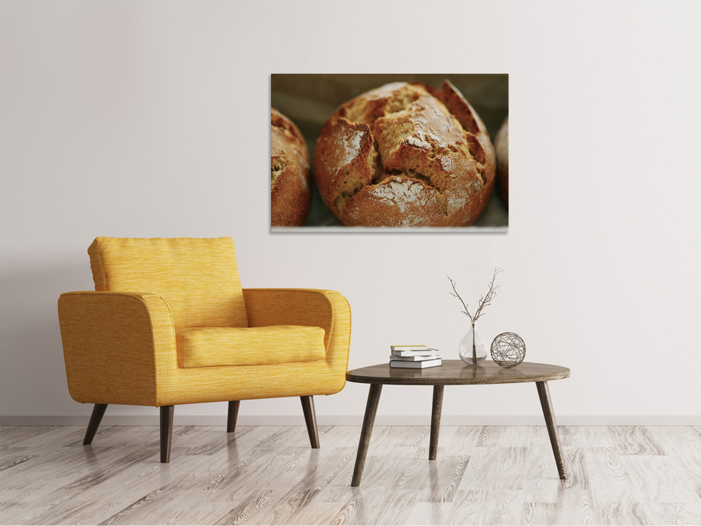 Leinwandbild XXL Roggenbrötchen
