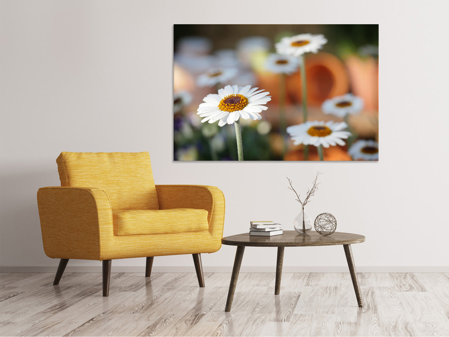 Leinwandbild Margeriten XL