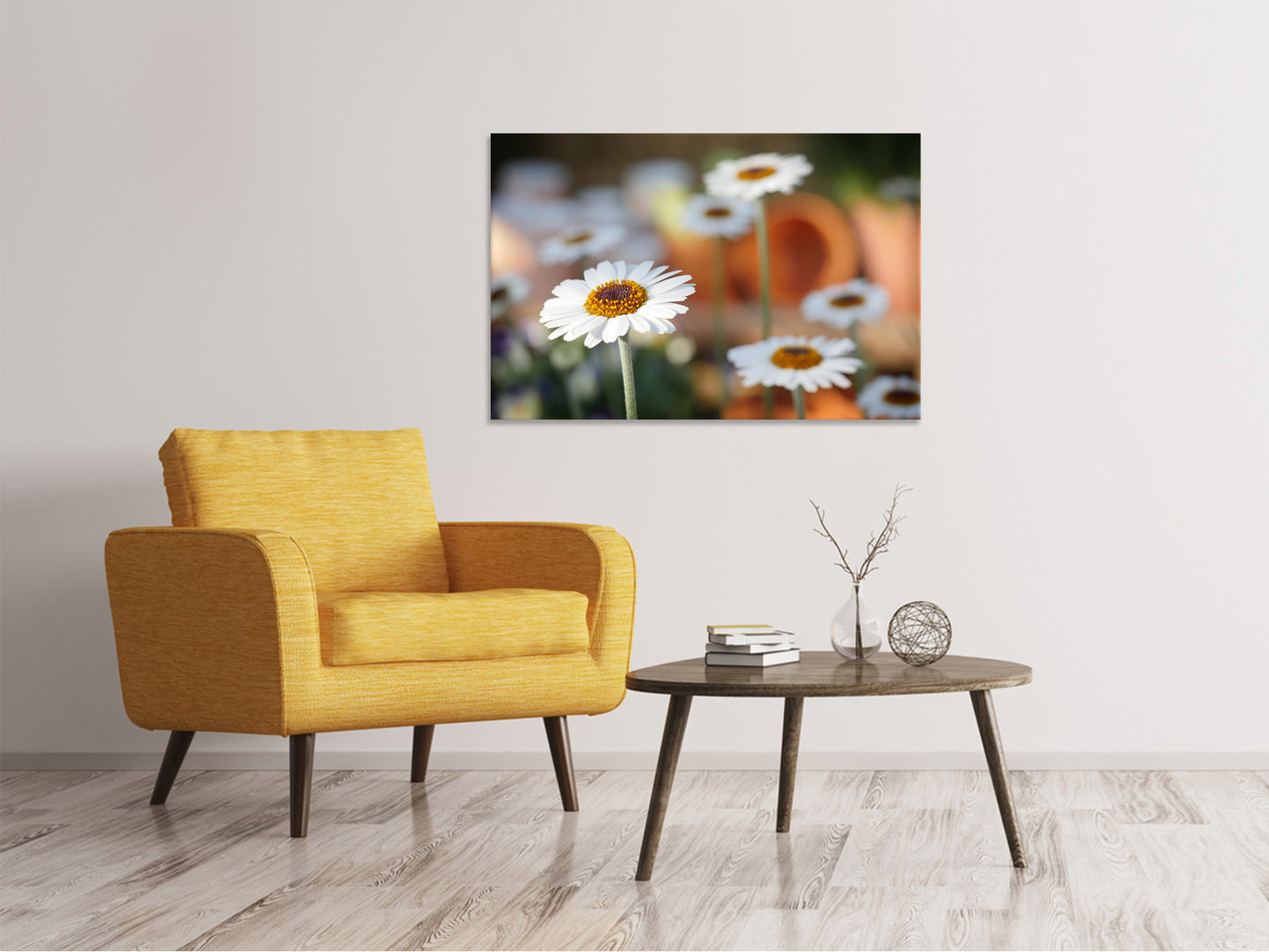 Leinwandbild Margeriten XL