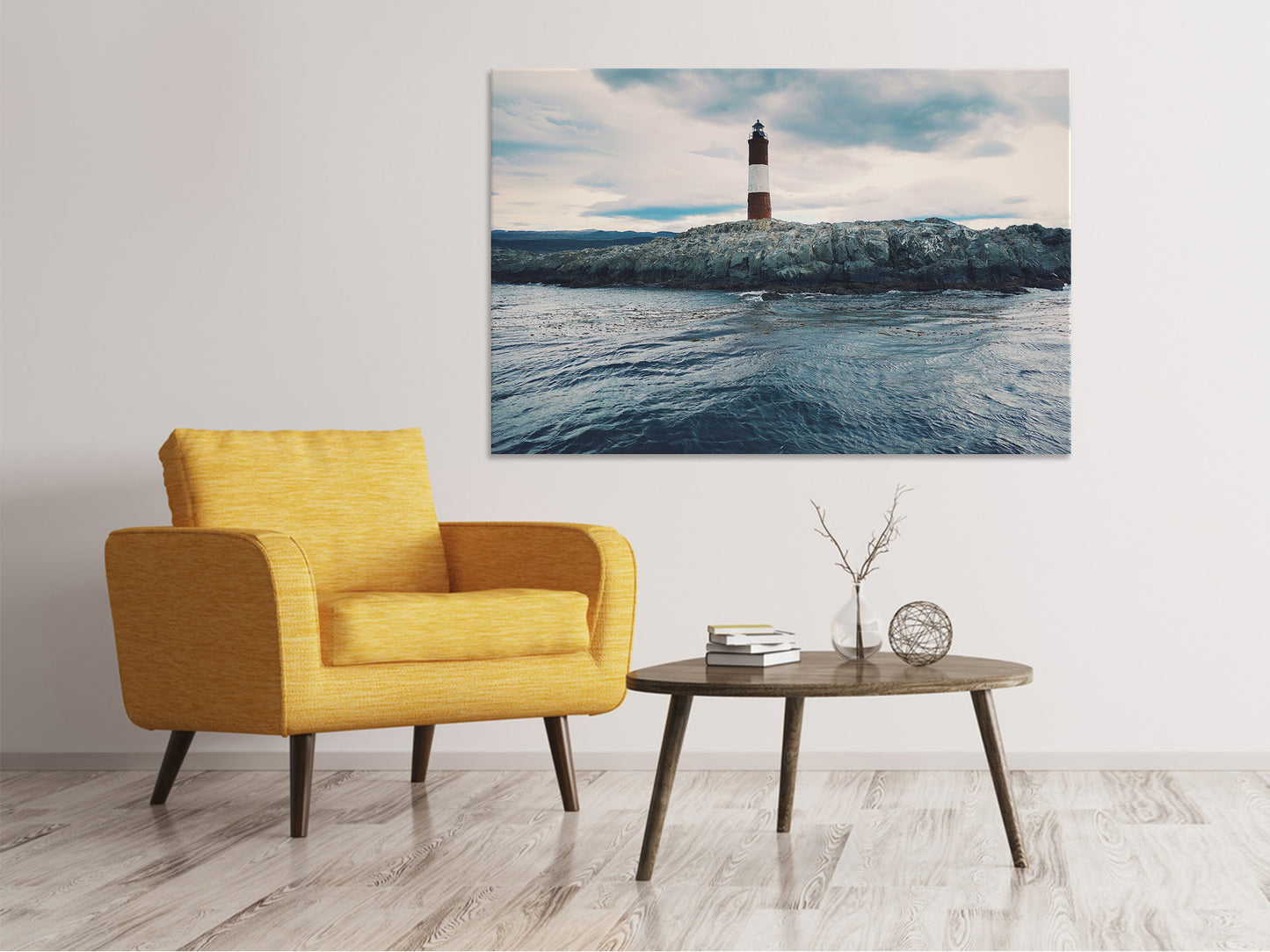 Leinwandbild Der Leuchtturm am Meer