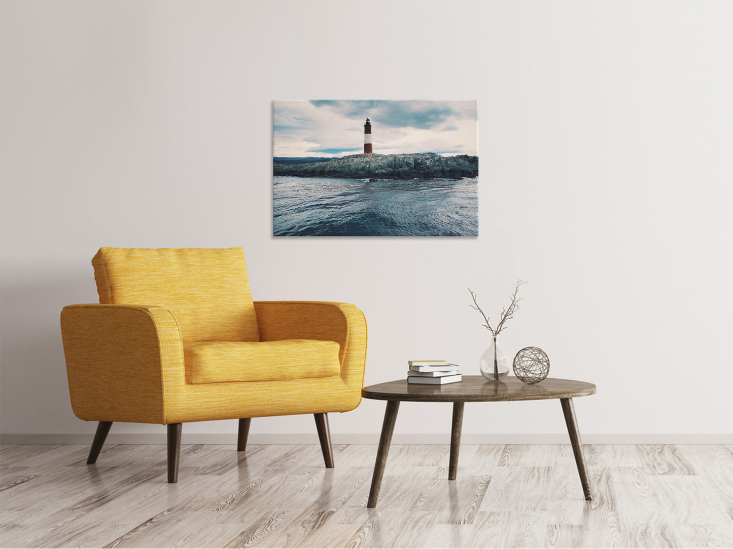 Leinwandbild Der Leuchtturm am Meer