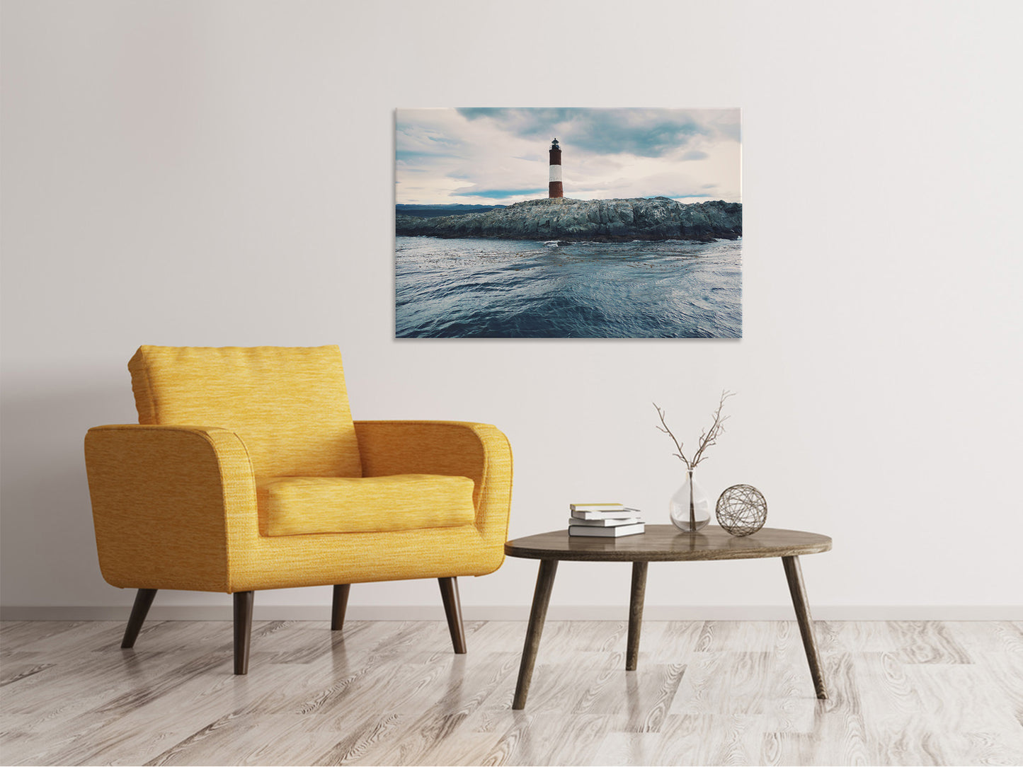 Leinwandbild Der Leuchtturm am Meer