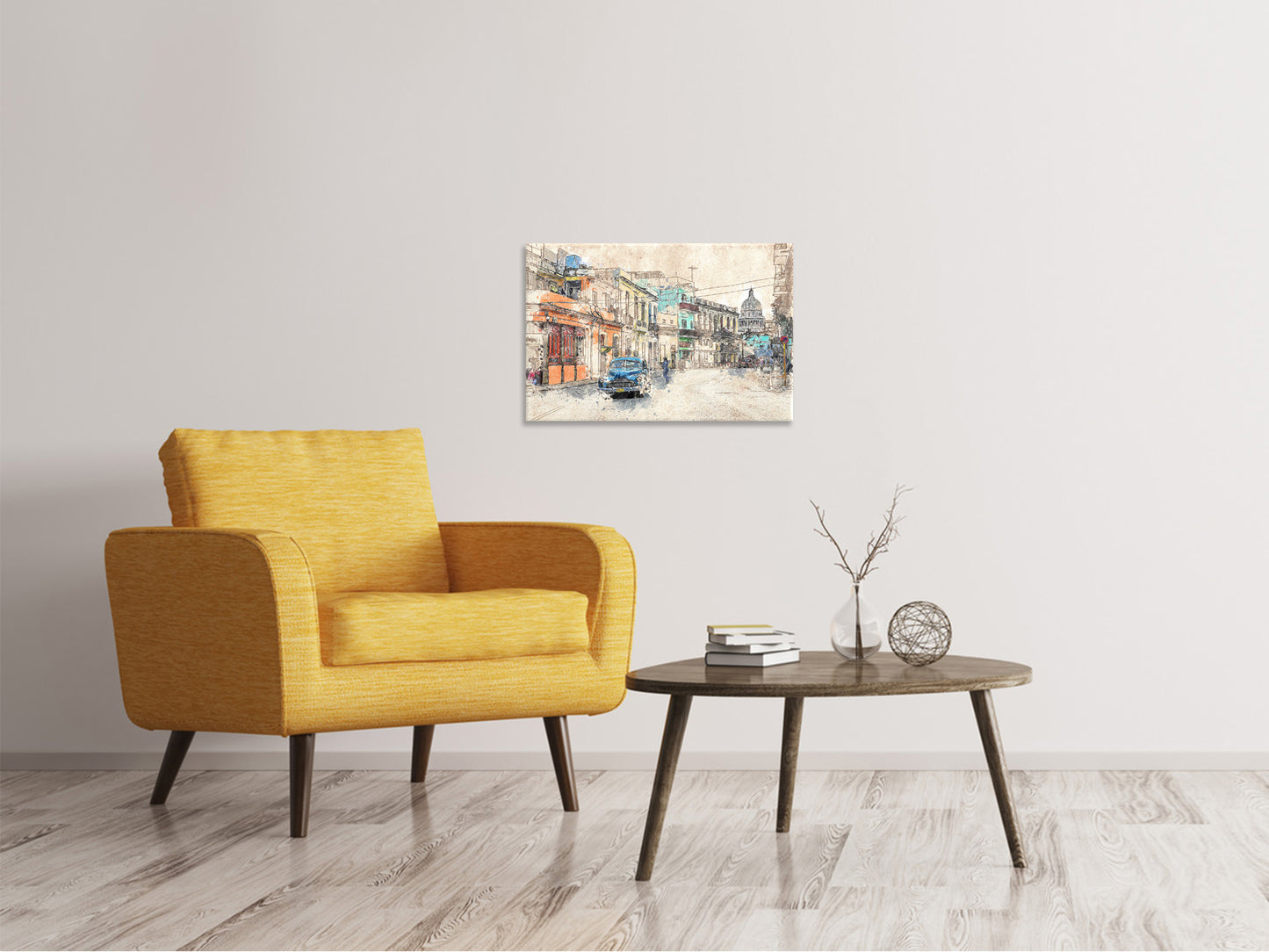 Leinwandbild Gemälde Oldtimer Kuba
