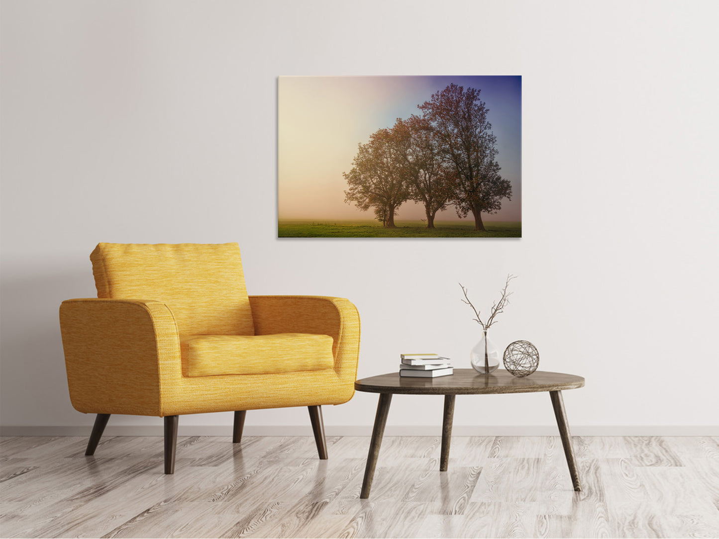Leinwandbild Der schiefe Baum