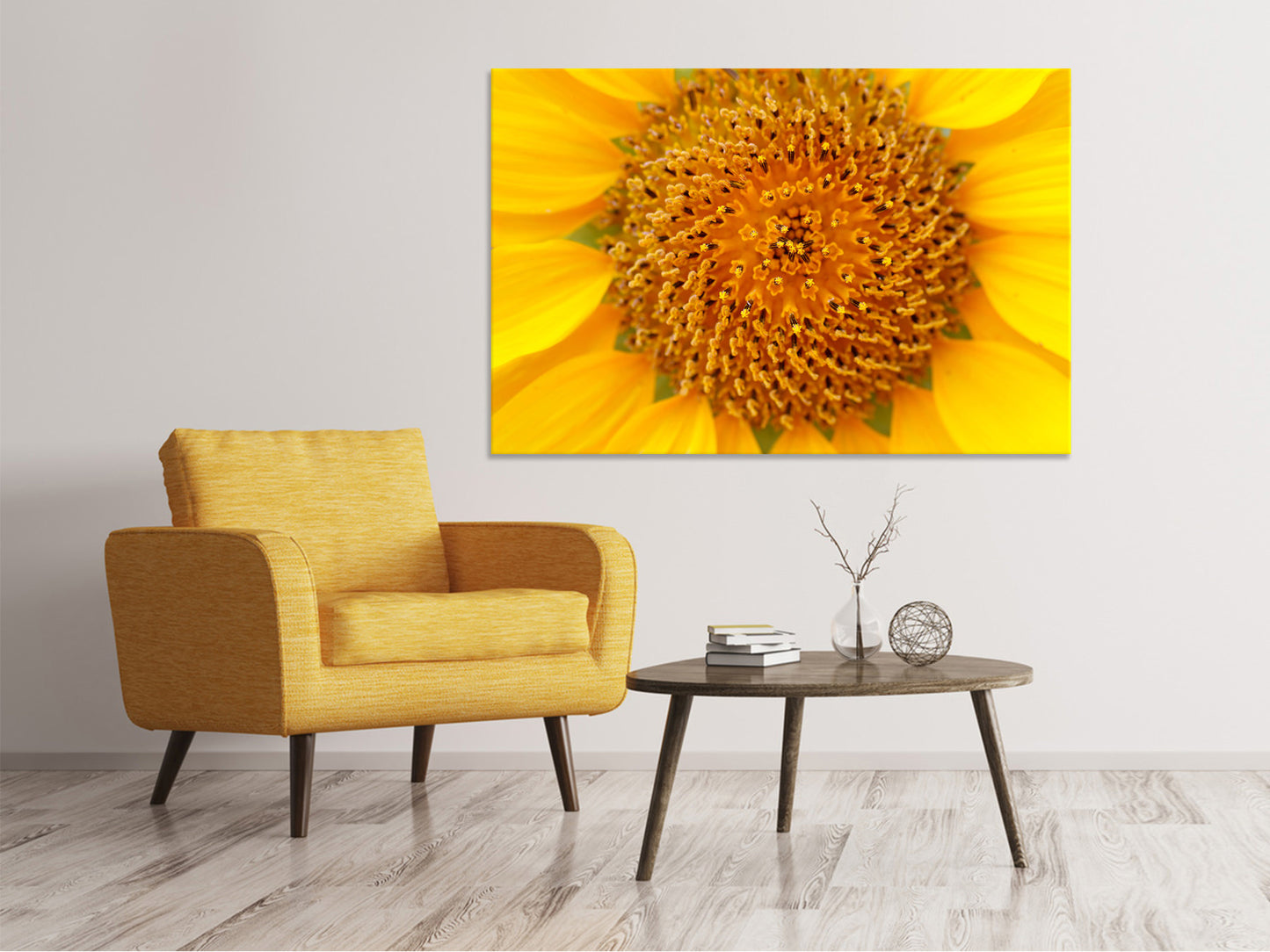 Leinwandbild Wunderschöne Knospen der Sonnenblume