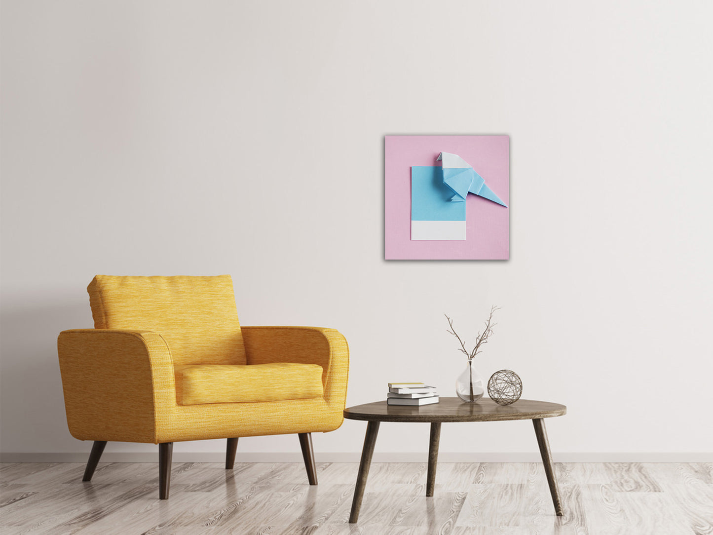 Leinwandbild Origami Vogel