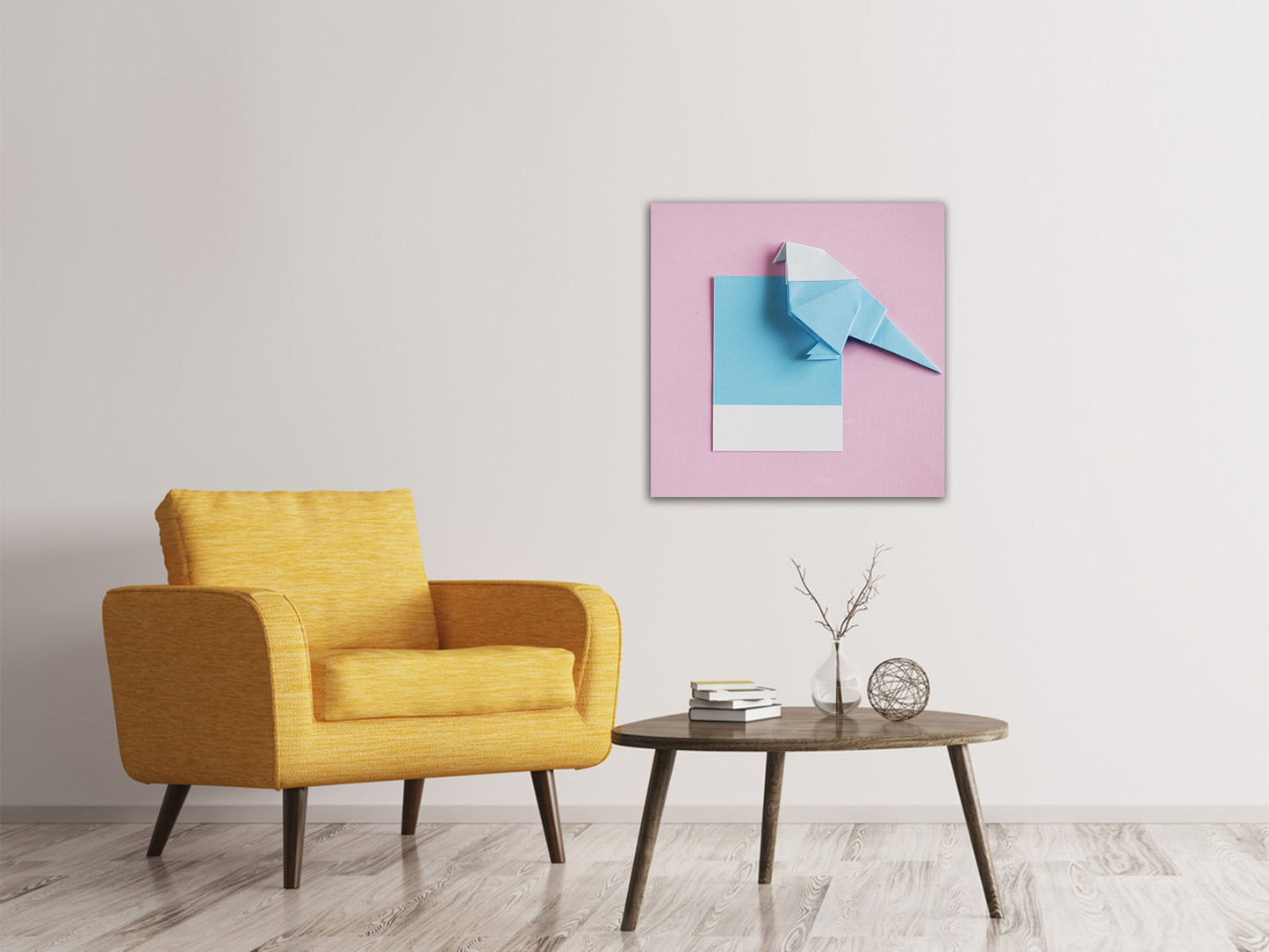 Leinwandbild Origami Vogel