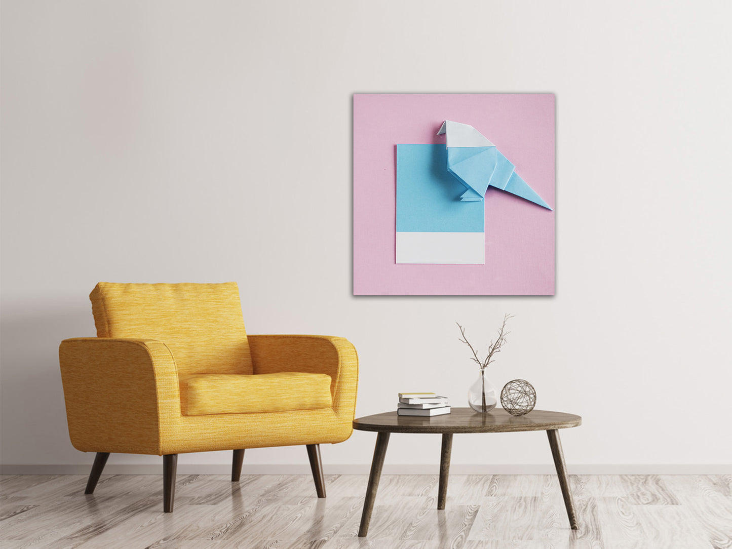 Leinwandbild Origami Vogel