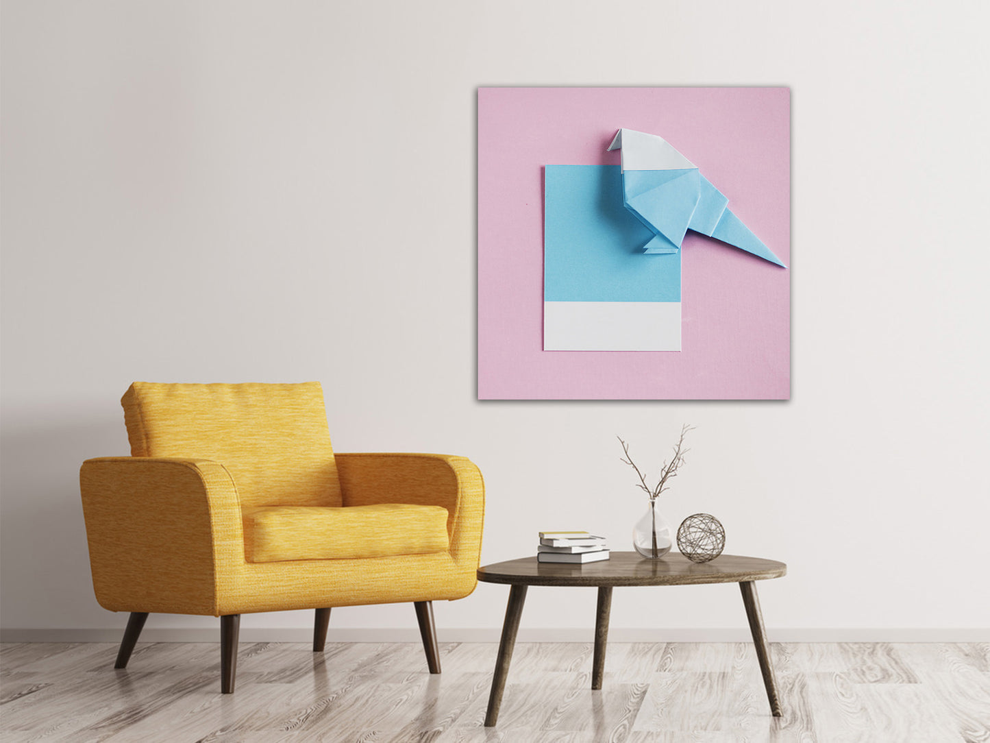 Leinwandbild Origami Vogel