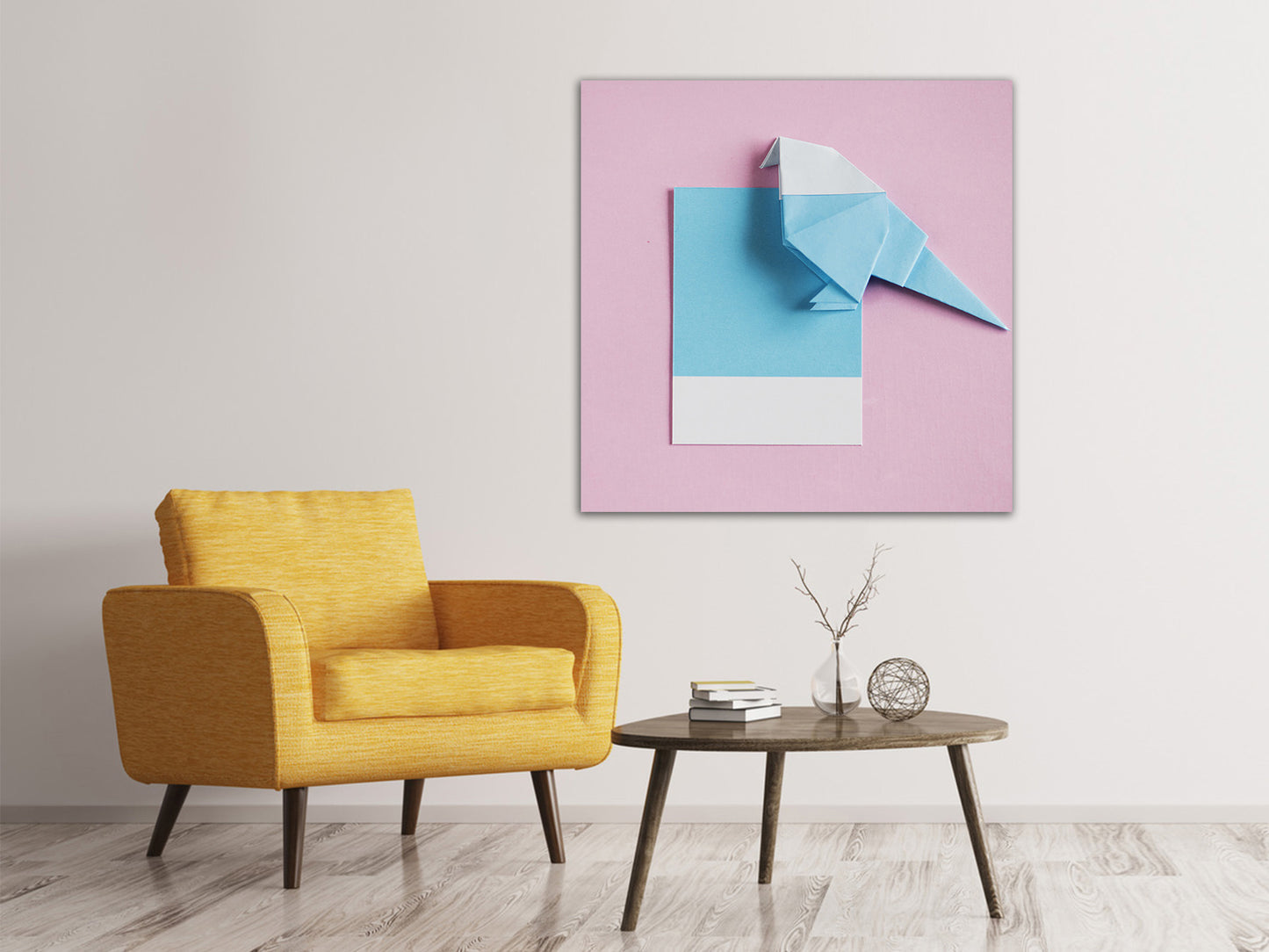 Leinwandbild Origami Vogel