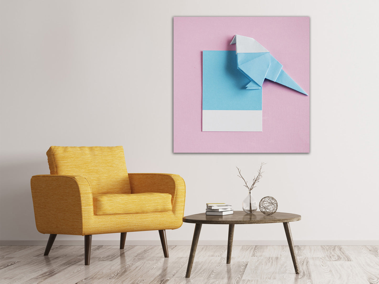 Leinwandbild Origami Vogel