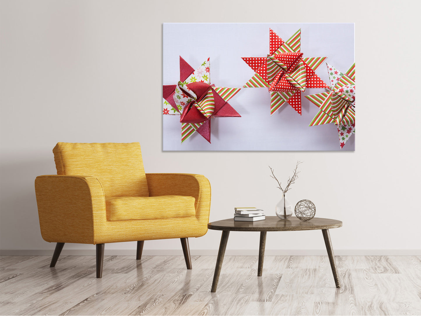 Leinwandbild Sterne Origami