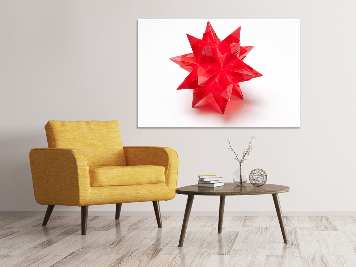 Leinwandbild Roter Weihnachtsstern
