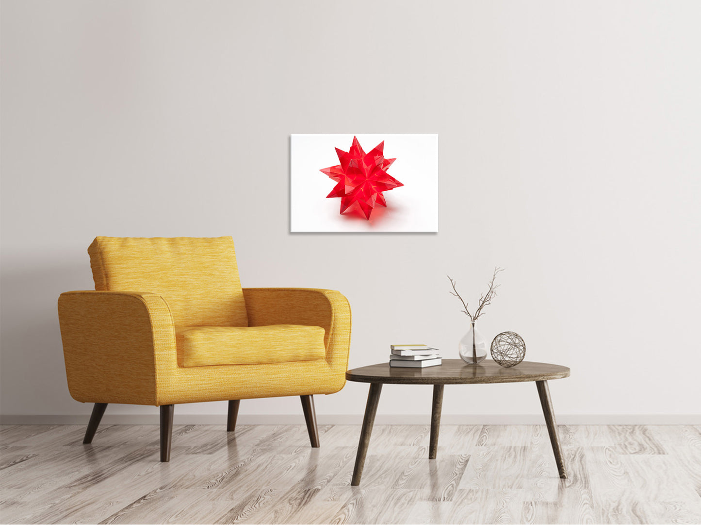 Leinwandbild Roter Weihnachtsstern