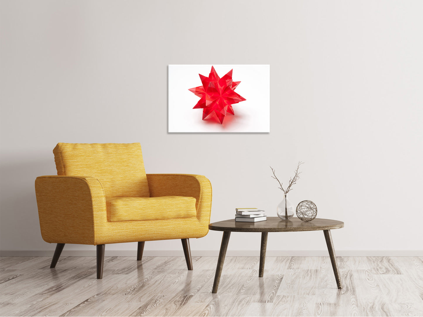 Leinwandbild Roter Weihnachtsstern