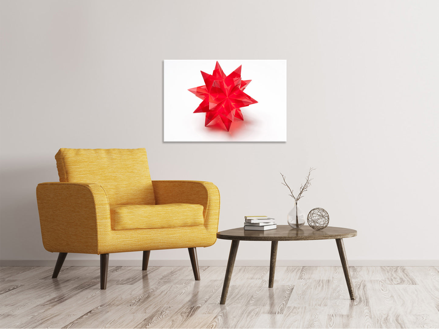Leinwandbild Roter Weihnachtsstern