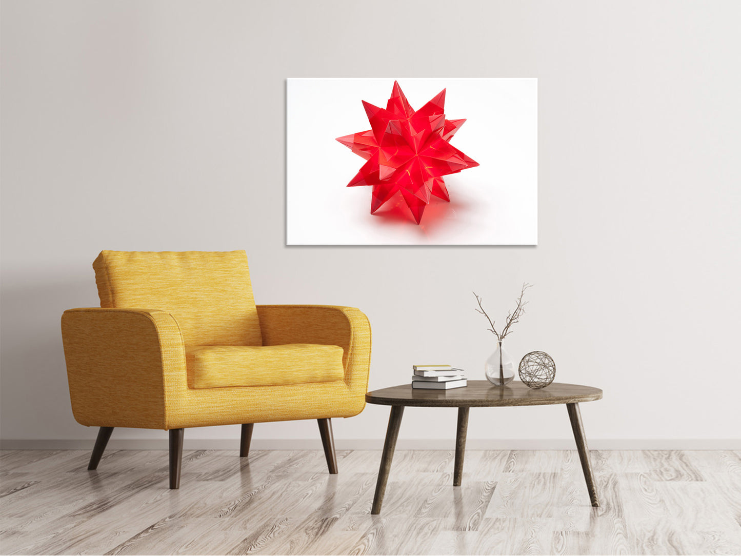 Leinwandbild Roter Weihnachtsstern