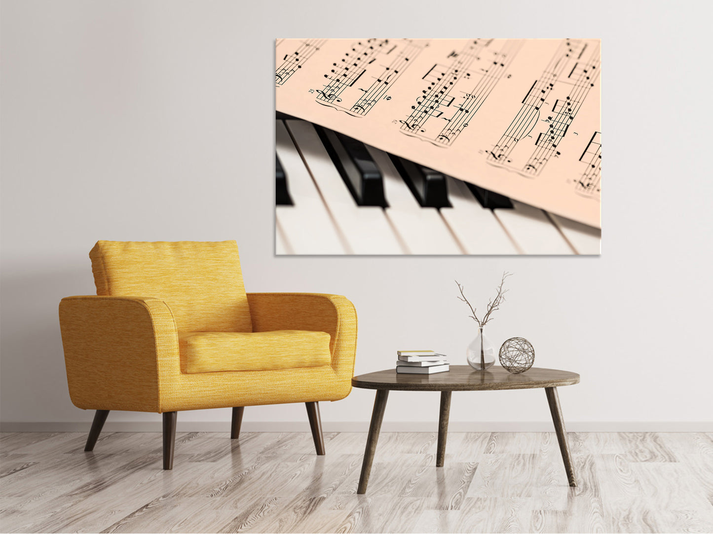 Leinwandbild Klavier Noten
