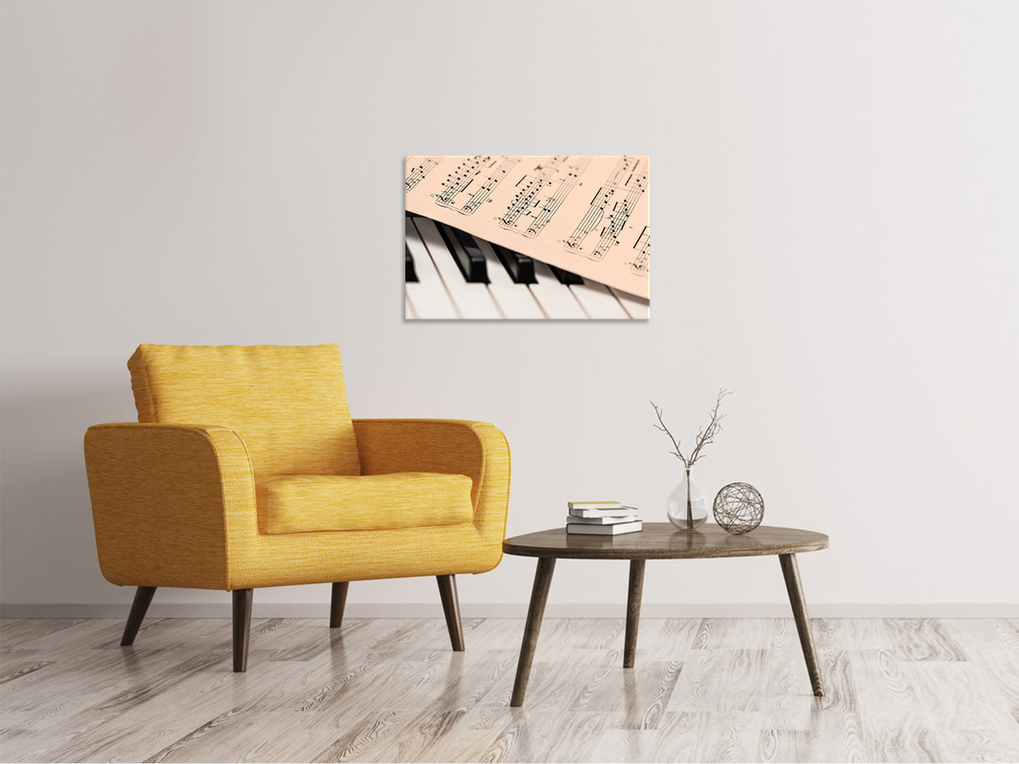 Leinwandbild Klavier Noten