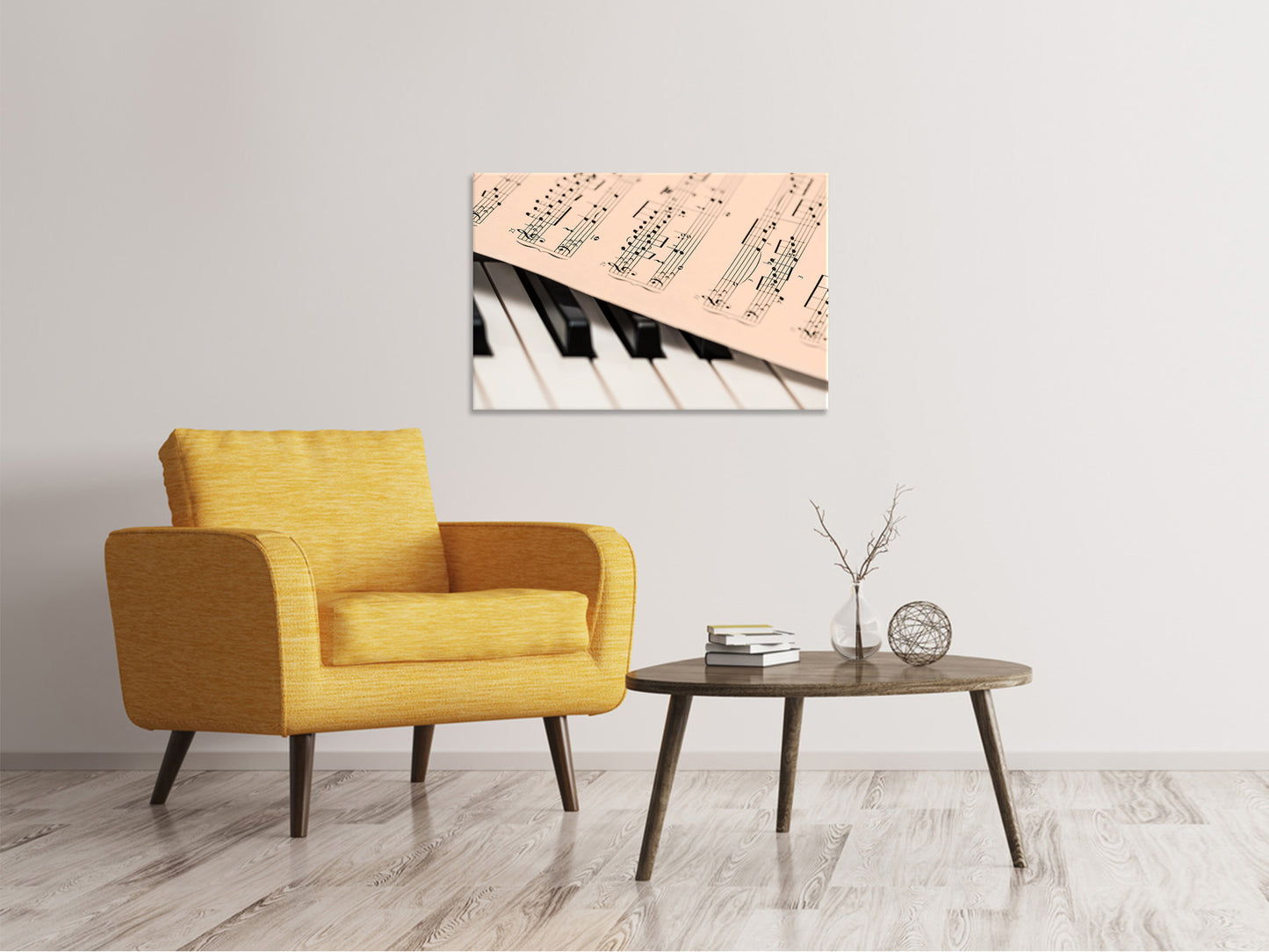 Leinwandbild Klavier Noten