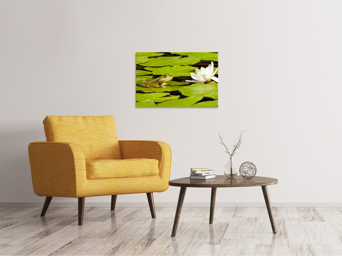 Leinwandbild Der Frosch und die Seerose