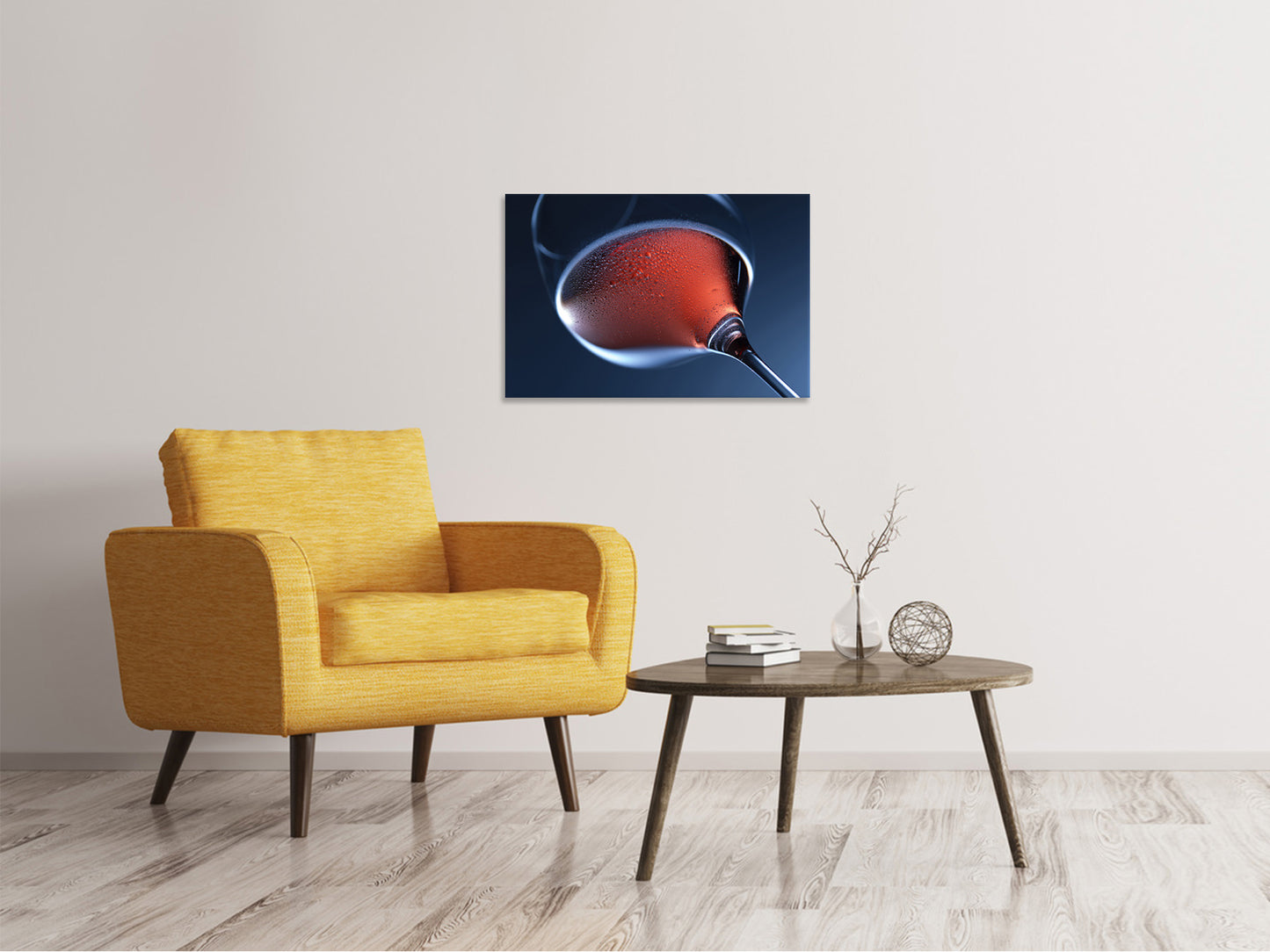 Leinwandbild Ein Glas Rose