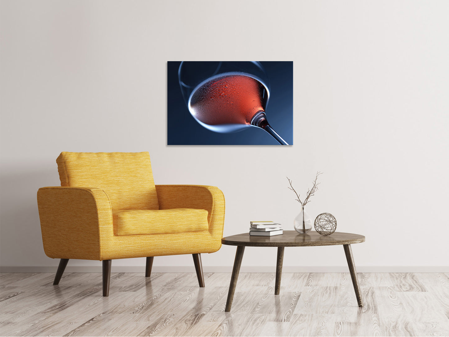 Leinwandbild Ein Glas Rose