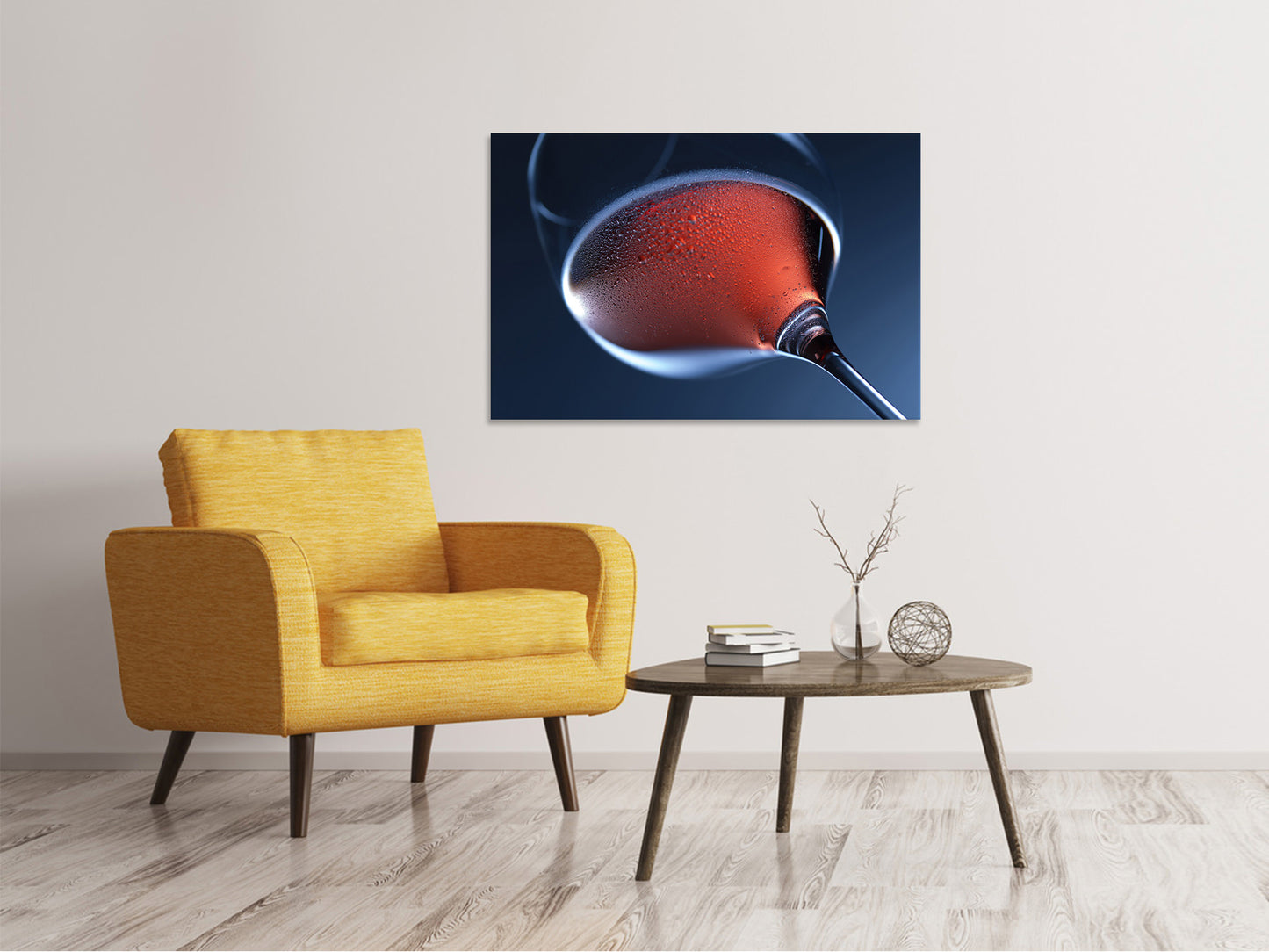 Leinwandbild Ein Glas Rose