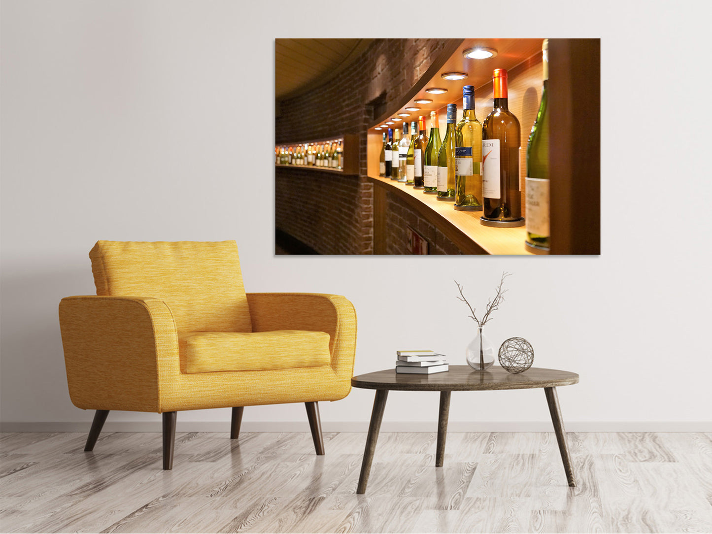 Leinwandbild In der Weinbar
