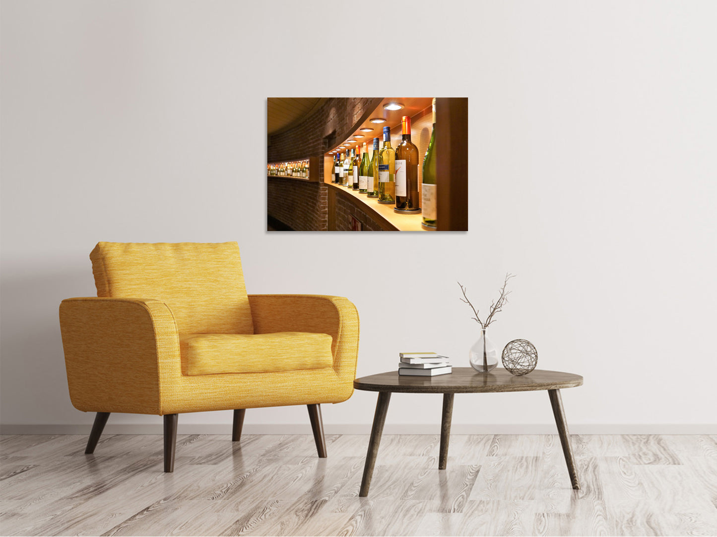 Leinwandbild In der Weinbar