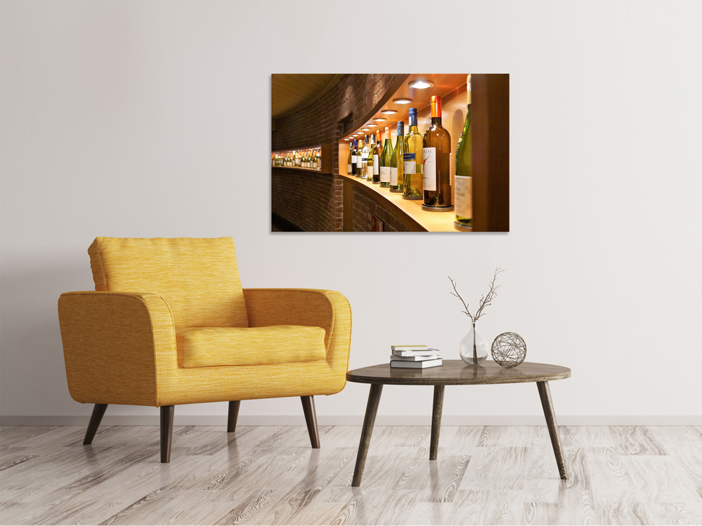 Leinwandbild In der Weinbar