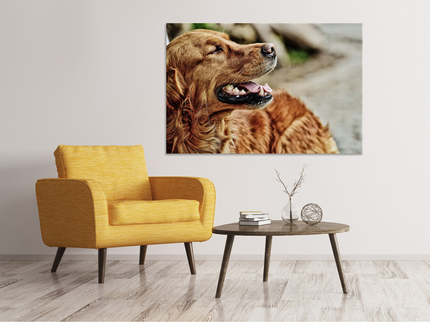 Leinwandbild Wachsamer Irish Setter