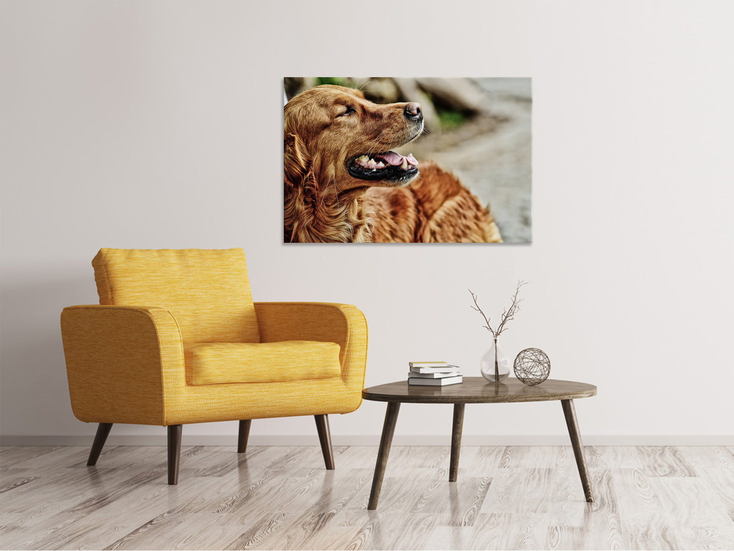 Leinwandbild Wachsamer Irish Setter