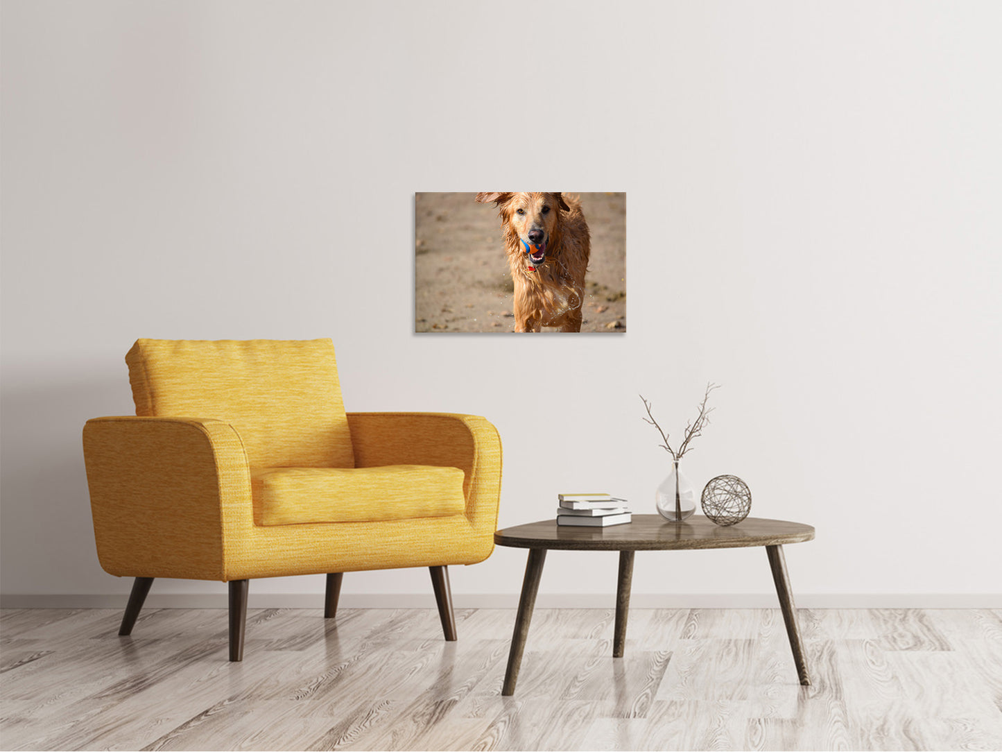 Leinwandbild Nasser Hund