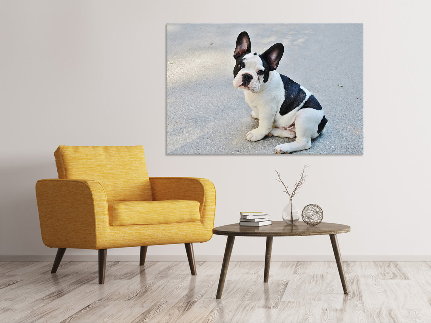 Leinwandbild Süsse Französische Bulldogge